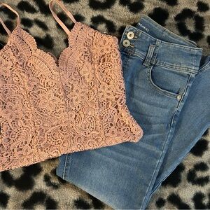 iris Dusty Rose Satin Camisole Top